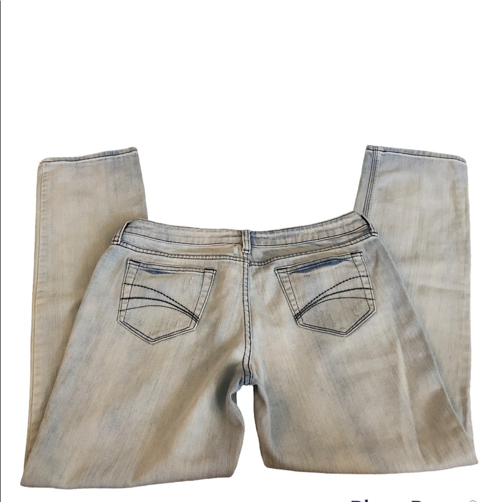 {Decree} Size 11 Boot-Cuff Acid Wash Distressed Denim Jeans